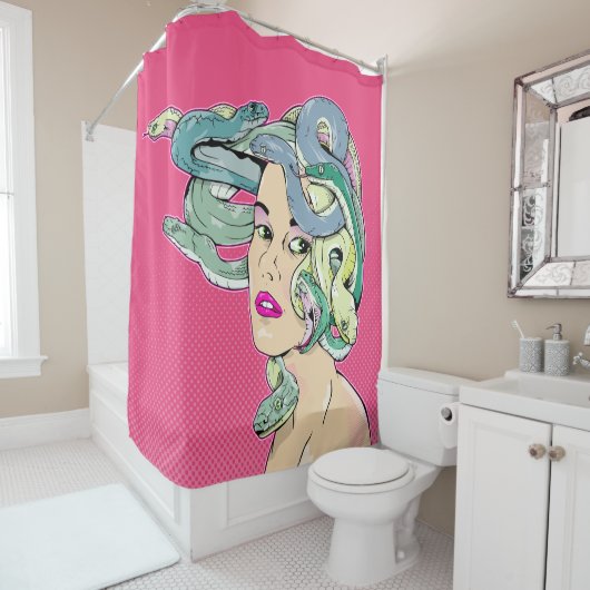Medusa-Pop Douchegordijn (In situ)