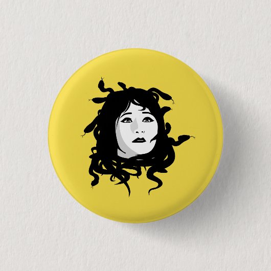 Medusa Ronde Button 3,2 Cm (Voorkant)