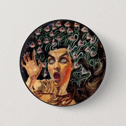 Medusa Ronde Button 5,7 Cm (Voorkant)