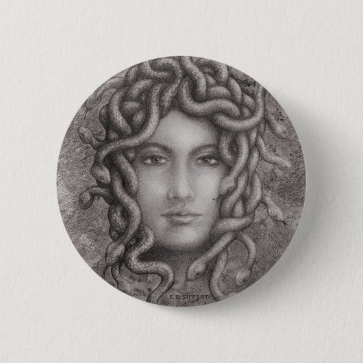 Medusa Ronde Button 5,7 Cm (Voorkant)