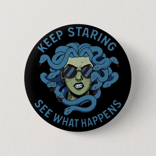 Medusa Ronde Button 5,7 Cm (Voorkant)