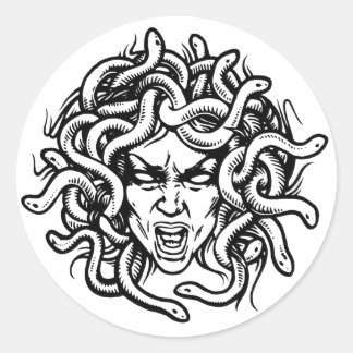 Medusa Ronde Sticker