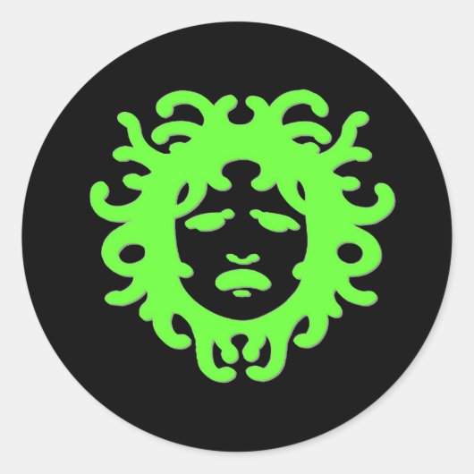 Medusa Ronde Sticker (Voorkant)