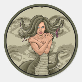 Medusa Ronde Sticker