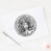 Medusa Ronde Sticker (Envelop)