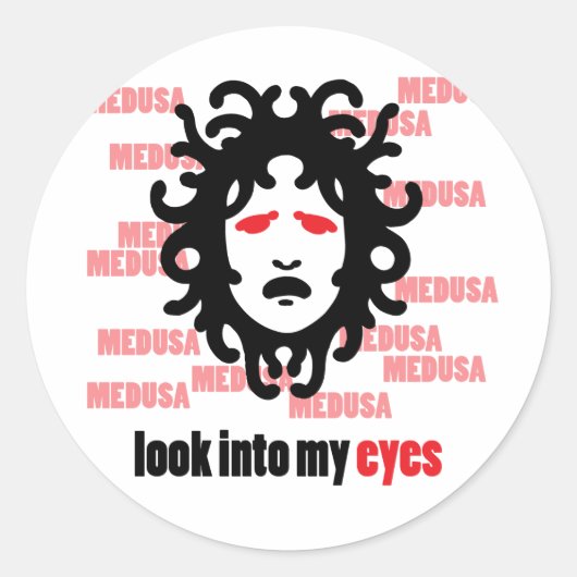 Medusa Ronde Sticker (Voorkant)