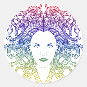 medusa ronde sticker