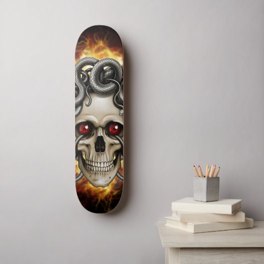 Medusa Schedel Persoonlijk Skateboard (Muurkunst)