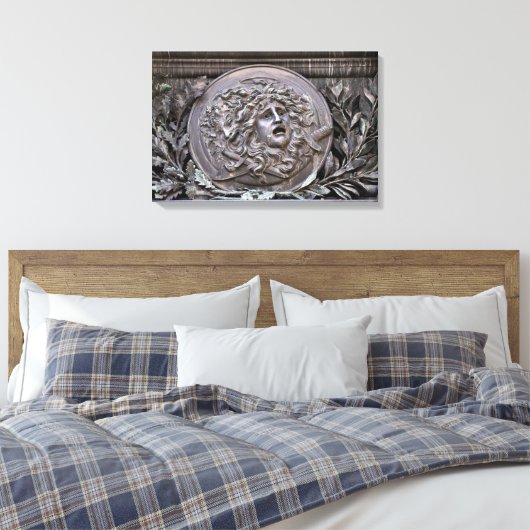 Medusa-schild van Athena Canvas Afdruk (Insitu (Slaapkamer))
