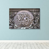 Medusa-schild van Athena Canvas Afdruk (Insitu (Houten vloer))