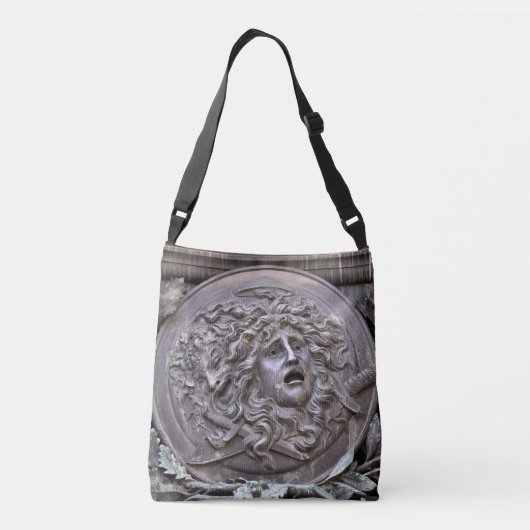 Medusa-schild van Athena Crossbody Tas (Achterkant)
