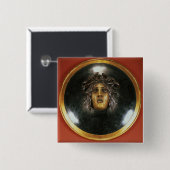 Medusa-schild Vierkante Button 5,1 Cm (Voorkant /achterkant)