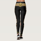 Medusa, Serafs en Griekse Key Klassieke Ontwerper Leggings (Achterkant)