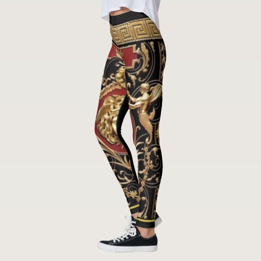 Medusa, Serafs en Griekse Key Klassieke Ontwerper Leggings (Links)
