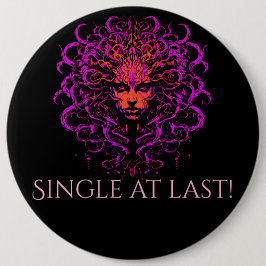 Medusa, single bij laatste eregast pin ronde button 6,0 cm
