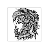Medusa slangen geweldige gorgons feminist rubberstempel (Afrduk)