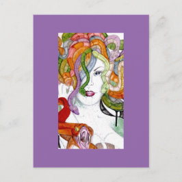 Medusa slangenhaar Grieks mythologisch schilderij Briefkaart
