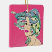 Medusa Snake Hair Keramisch Ornament (Rechts)