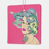 Medusa Snake Hair Keramisch Ornament (Links)