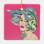 Medusa Snake Hair Keramisch Ornament (Achterkant)