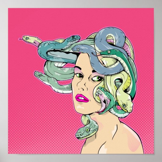 Medusa Snake Hair Poster (Voorkant)