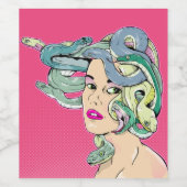 Medusa Snake Hair Wijn Etiket (Enkel label)