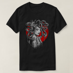 MEDUSA - Snake Head Girl uit het Tattoo van de Gri T-shirt