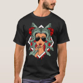 Medusa Snakes Greek Mythology Sunglazen Rozen T-shirt (Voorkant)