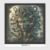 Medusa staat van de dood hoofd van slangen sticker (Vel)