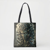 Medusa staat van de dood hoofd van slangen tote bag (Voorkant)