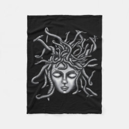 Medusa standbeeld, Griekse beeldhouwkunst, mytholo Fleece Deken