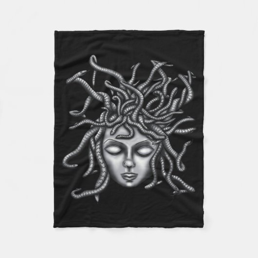 Medusa standbeeld, Griekse beeldhouwkunst, mytholo Fleece Deken (Voorkant)