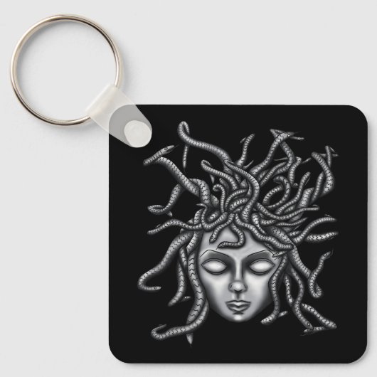 Medusa standbeeld, Griekse beeldhouwkunst, mytholo Sleutelhanger (Voorkant)