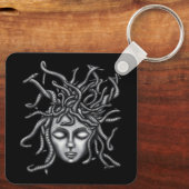 Medusa standbeeld, Griekse beeldhouwkunst, mytholo Sleutelhanger (Achterkant)