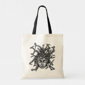 Medusa standbeeld, Griekse beeldhouwkunst, mytholo Tote Bag (Achterkant)