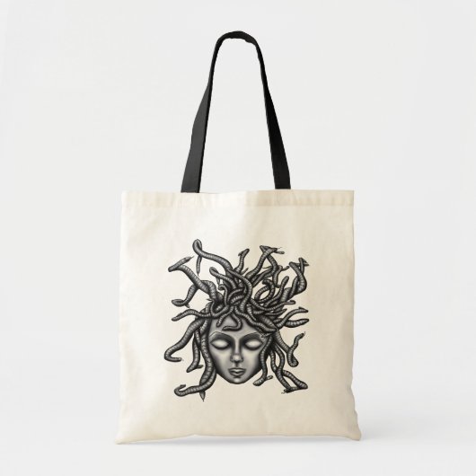 Medusa standbeeld, Griekse beeldhouwkunst, mytholo Tote Bag (Voorkant)