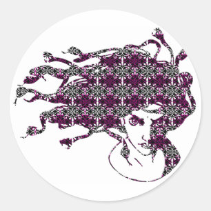 MEDUSA-Sticker Ronde Sticker