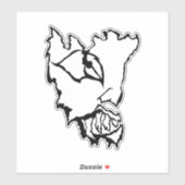 Medusa the artist_awaynowe Horror 12MMHeads Diecut Sticker (Vel)