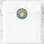 Medusa van South Beach Ronde Sticker (Tas)