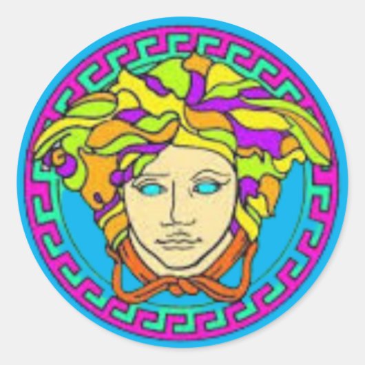 Medusa van South Beach Ronde Sticker (Voorkant)