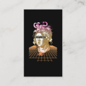 Medusa Vaporwave Aesthetisch Grieks beeld Visitekaartje (Voorkant)
