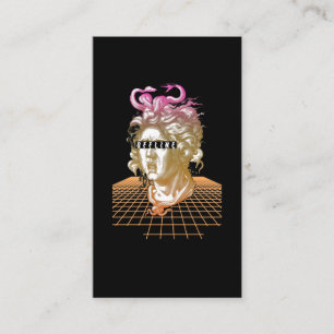 Medusa Vaporwave Aesthetisch Grieks beeld Visitekaartje