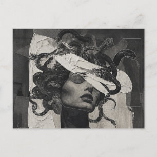 Medusa Zwart en Wit Briefkaart