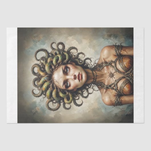Medusa's blik ontcijfering tissuepapier (Voorkant)