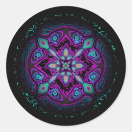 Meduza (medusa/kwallen-achtig schepsel) ronde sticker