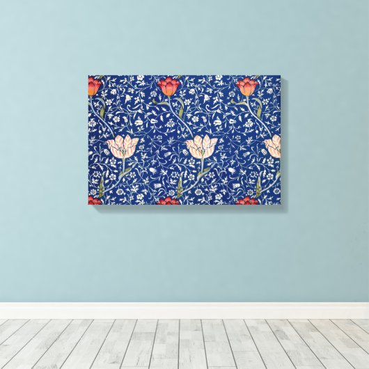 Medway Pattern (door William Morris) Canvas Afdruk (Insitu (Houten vloer))