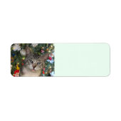 Meece Cat Merry kerstreturn Address Labels (Voorkant)