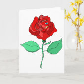 meedogenloos Roos Wenskaart Kaart (Gele Bloem)