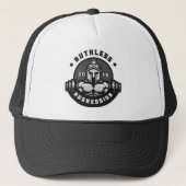 "meedogenloze agressie" Trucker Hat Trucker Pet (Voorkant)