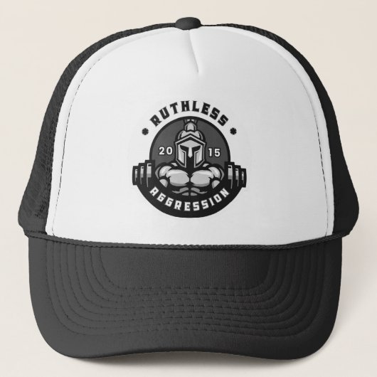 "meedogenloze agressie" Trucker Hat Trucker Pet (Voorkant)